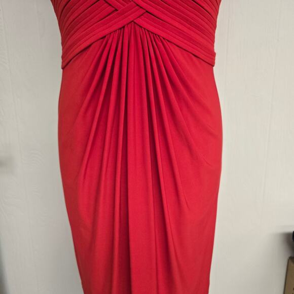 NEW NWT Women's Andre Oliver Red Off the Shoulder Party Cocktail Dress | Size 10 - Picture 4 of 11
